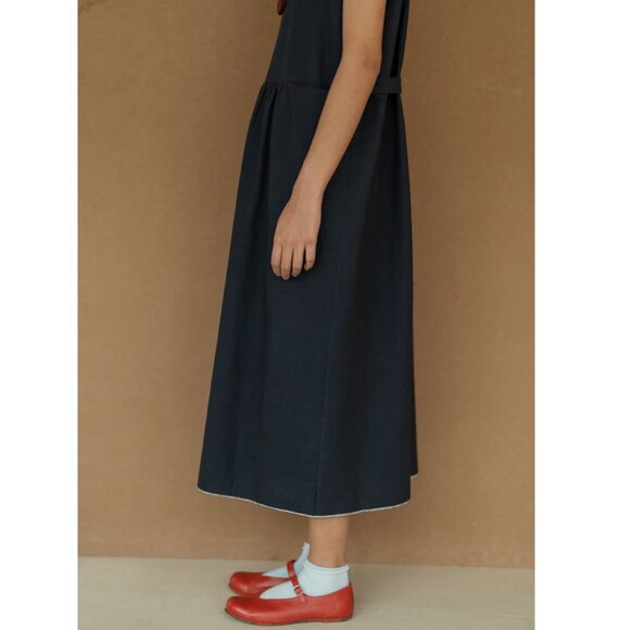 Runaway Bicycle brand V-neck Cotton Dress - Picture 6 of 9